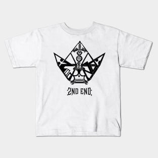 Official :2nd End; Black Crown Logo Kids T-Shirt